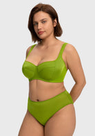 Starry Night Lightly Lined Lightly Padded Plus Size Balconette Bra - HSIA