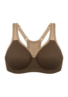 ComfyArc Unlined Outside Underwire Racerback Sports Bra - HSIA