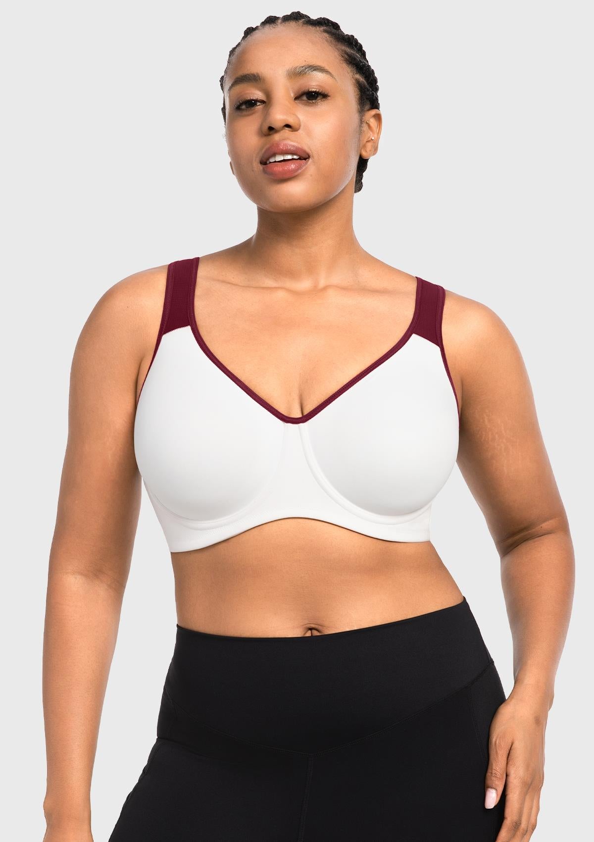 ComfyArc Unlined Outside Underwire Racerback Sports Bra - HSIA