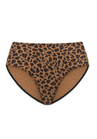 Studio view of the Black Leopard Print HSIA CoolComfort mid-rise underwear, featuring a chic pattern combined with a smooth, no-show silhouette.