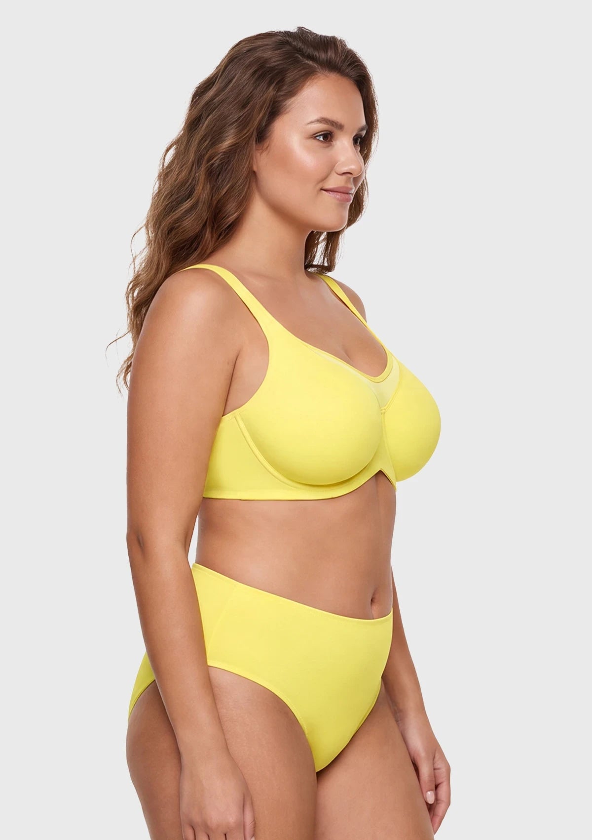 CoolComfort Smoothing Unlined Minimizer Underwire Bra - HSIA