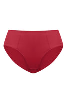 White background view of the bold Red HSIA CoolComfort smooth underwear, offering a perfect balance of flattering coverage and a zero-restriction fit.