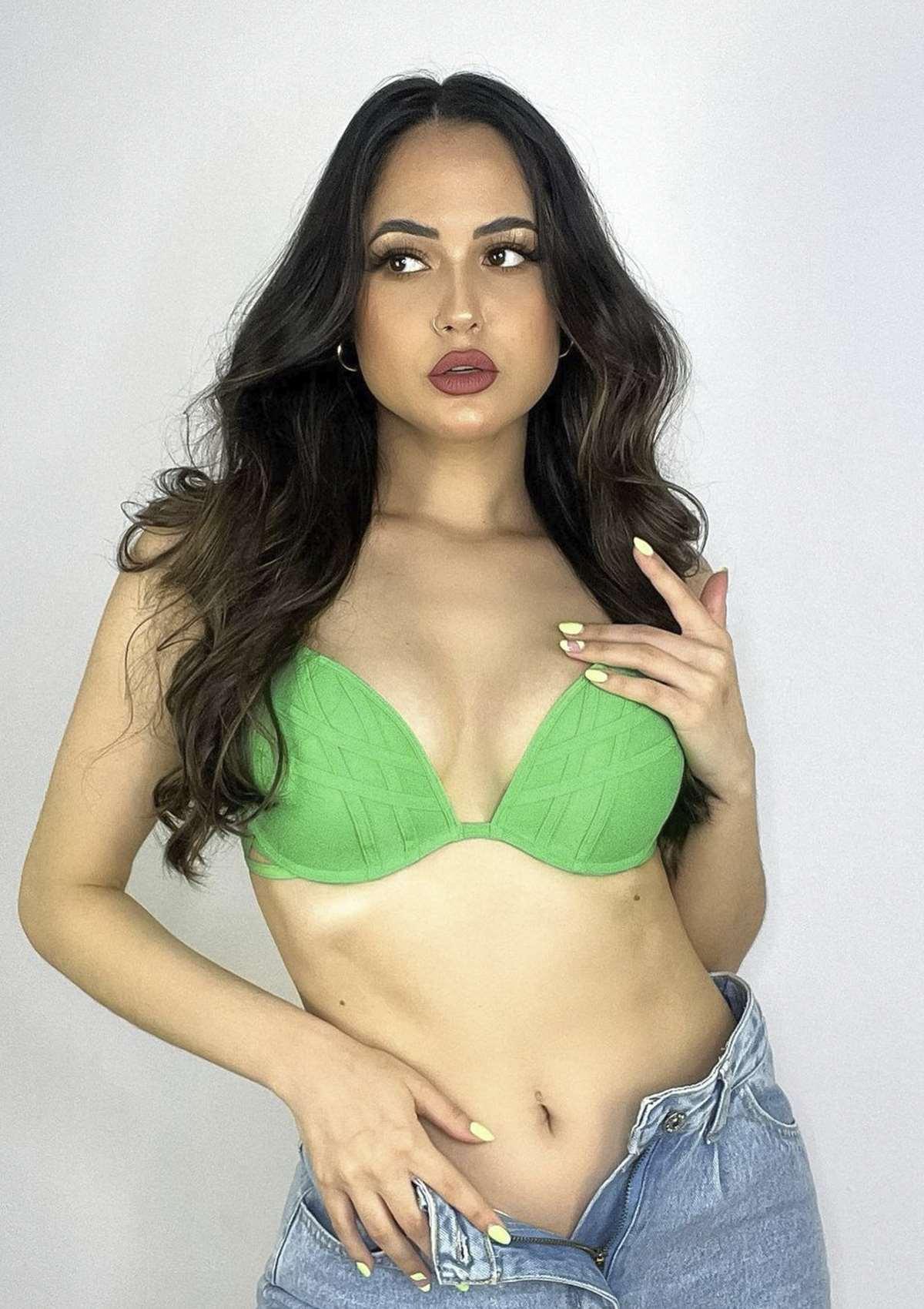 Cross Strap Green Padded Bra - HSIA