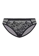 Gladioli Black Floral Lace Bikini Underwear - HSIA