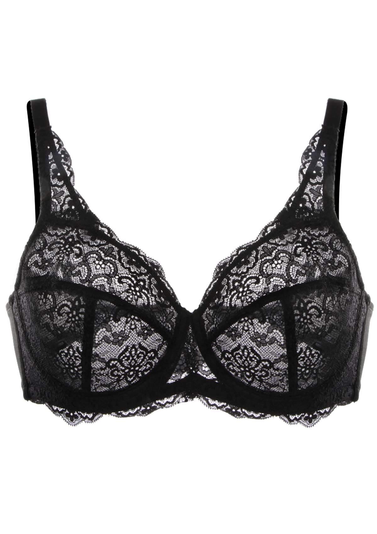 HSIA Black All-Over Floral Lace Bra Bundle - HSIA