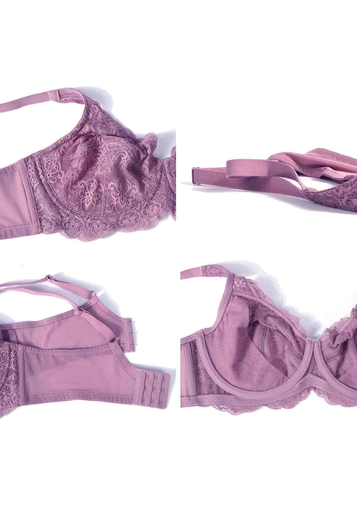 HSIA Black All-Over Floral Lace Bra Bundle - HSIA