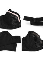 Jessamine Contrast Color Lace Underwire Bra Bundle - HSIA