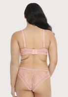 HSIA Floral Lace Unlined Bridal Pink Balconette Bra Set - HSIA