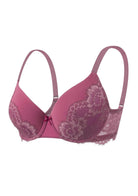 Lovelush Flower Trim Padded Underwire Bra Bundle - HSIA