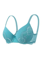 Lovelush Flower Trim Padded Underwire Bra Bundle - HSIA