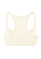 Serena Front-Close Champagne Lace-Back Racerback Underwire Bra Set - HSIA
