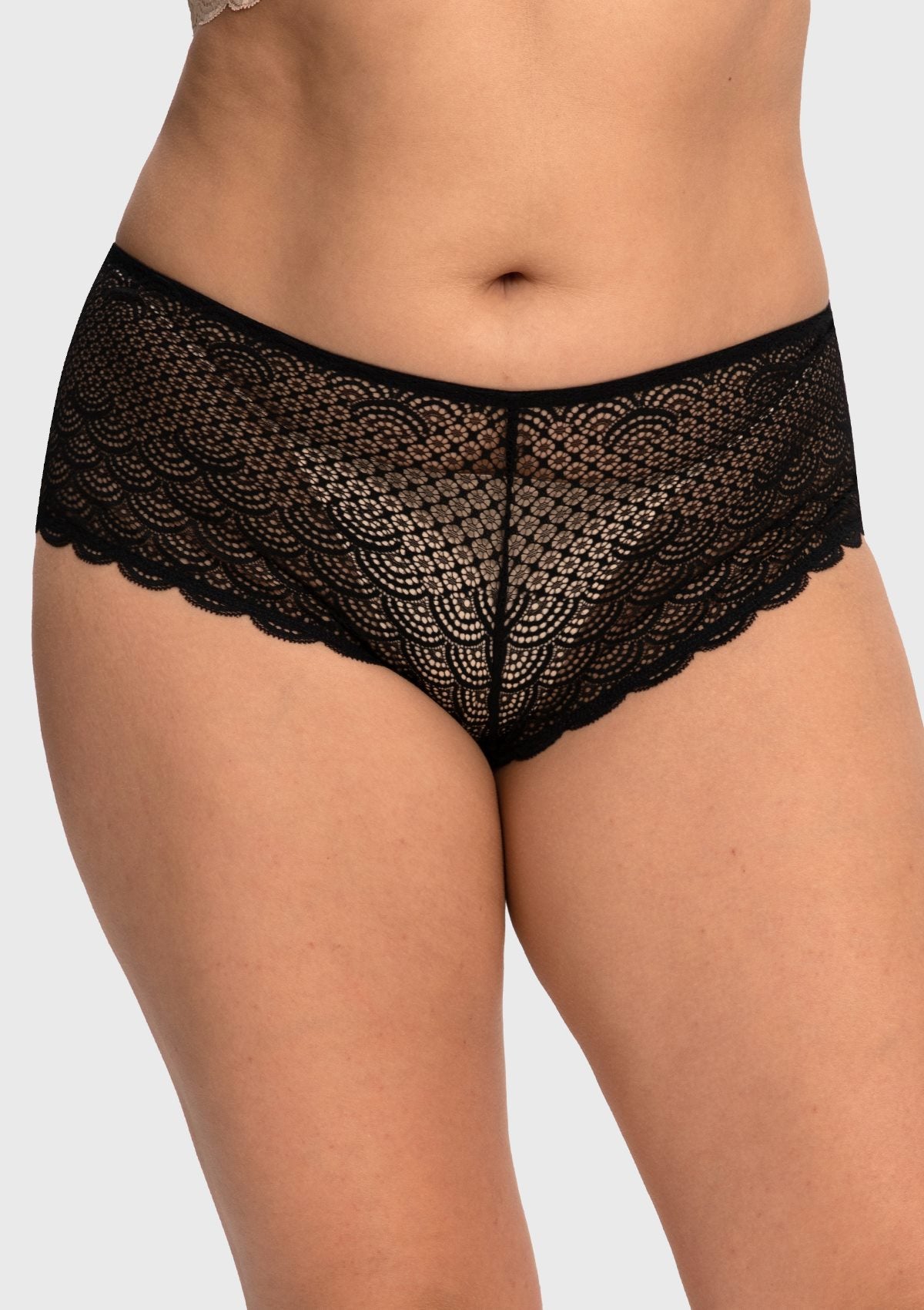 Mermaid Scales High Waist Lace Boyshort Panty - HSIA