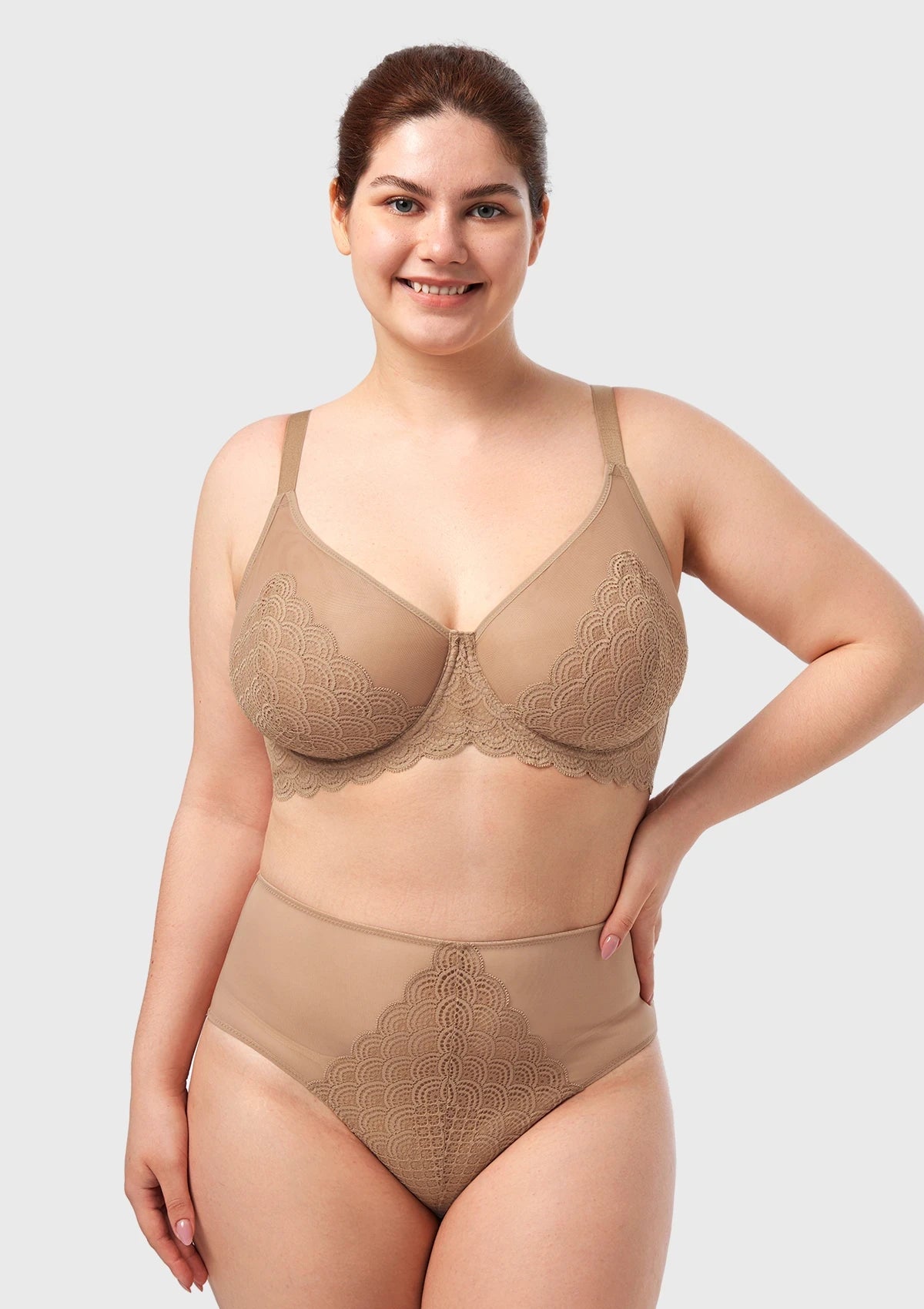 Mermaid Scales Lace Unlined Bra - HSIA