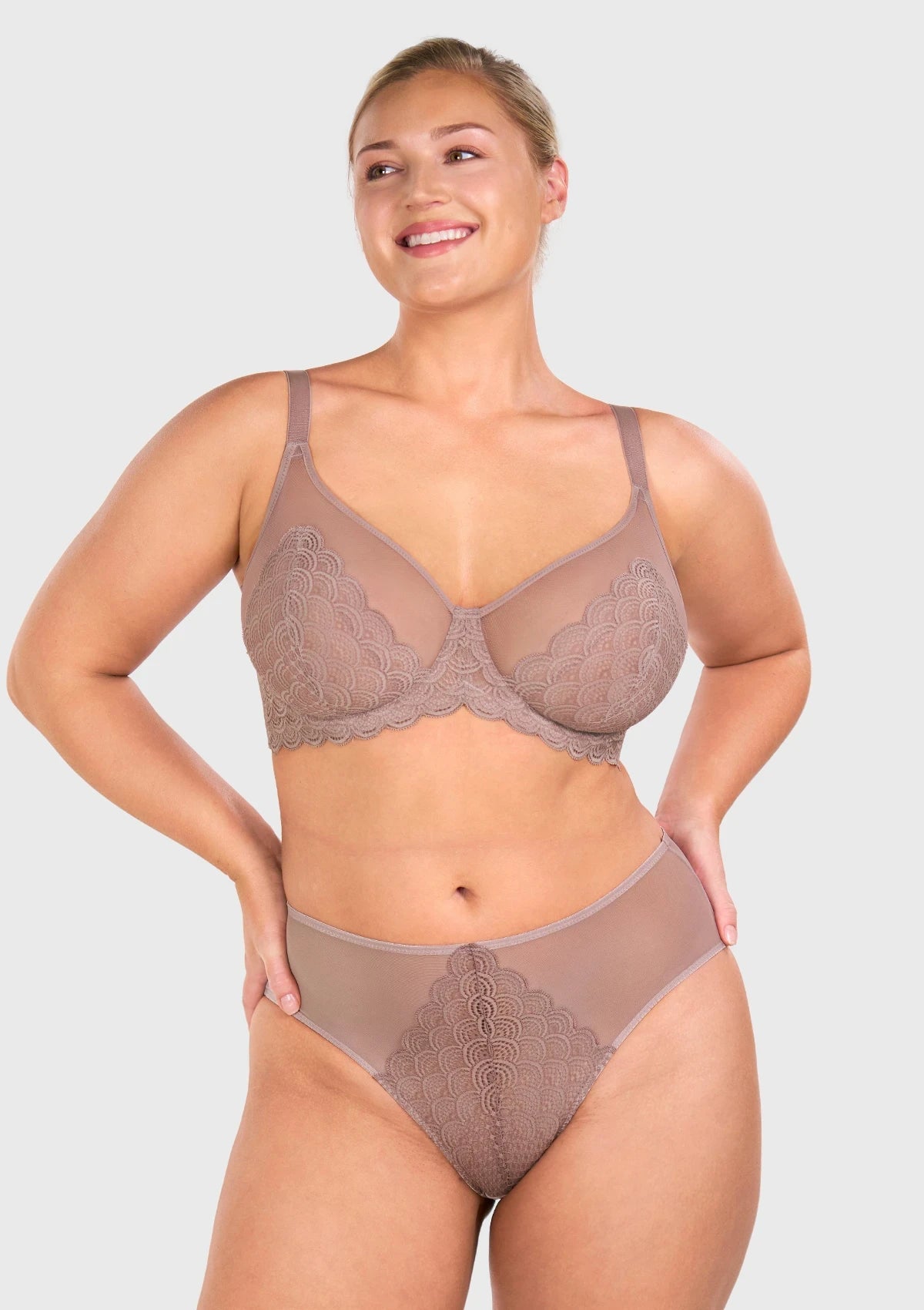 Mermaid Scales Lace Unlined Bra - HSIA