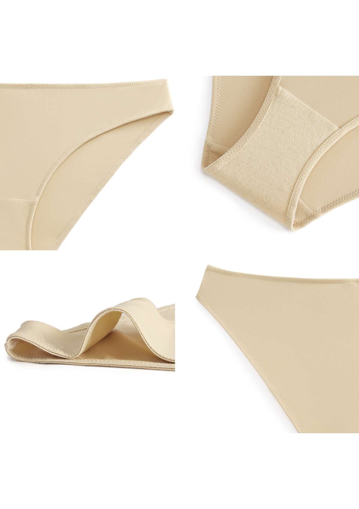 Patricia Smooth Classic Soft Beige Stretch Bikini Underwear - HSIA