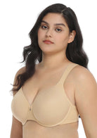 Patricia T-shirt Beige Lightly Padded Underwire Minimizer Bra - HSIA