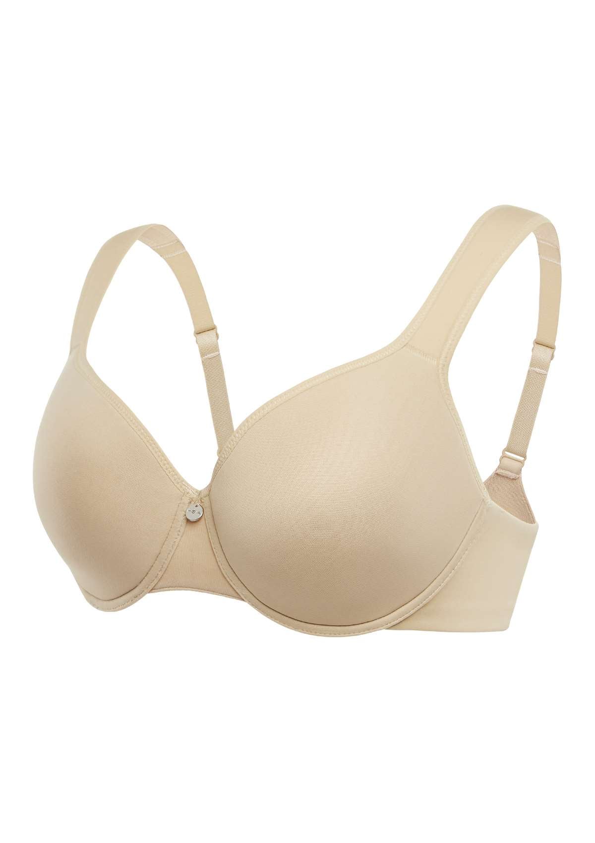 Patricia T-shirt Beige Lightly Padded Underwire Minimizer Bra - HSIA