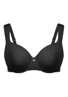 Patricia T-shirt Black Lightly Padded Underwire Minimizer Bra - HSIA