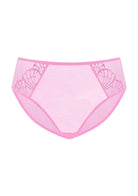 Detailed studio view of the Medium Pink Pearl Shimmer high waist underwear by HSIA, designed for zero digging and a smooth, invisible look under everyday clothes.