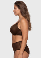 HSIA Square Neckline Half Cup Full-Bust Bra Double Layer Padded 3D Curved Cups Wide Pressure-Relief Straps Breathable Mesh Side Support Smooth Seamless ¨C HSIA