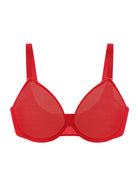 HSIA Square Neckline Half Cup Full-Bust Bra Double Layer Padded 3D Curved Cups Wide Pressure-Relief Straps Breathable Mesh Side Support Smooth Seamless ¨C HSIA