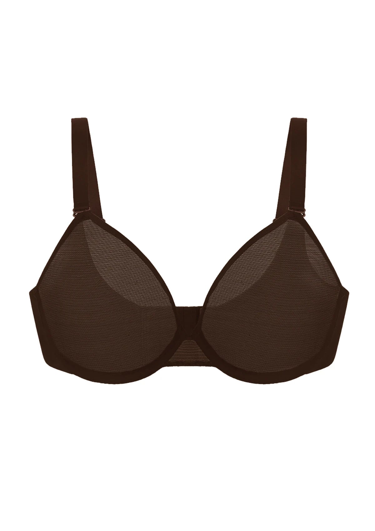 HSIA Square Neckline Half Cup Full-Bust Bra Double Layer Padded 3D Curved Cups Wide Pressure-Relief Straps Breathable Mesh Side Support Smooth Seamless ¨C HSIA