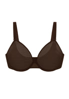 HSIA Square Neckline Half Cup Full-Bust Bra Double Layer Padded 3D Curved Cups Wide Pressure-Relief Straps Breathable Mesh Side Support Smooth Seamless ¨C HSIA