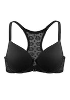 Serena Front-Close Lace-Back Black Underwire Bra - HSIA