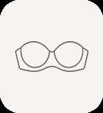 Line drawing icon of HSIA strapless bra category