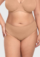 HSlA Joan Comfortzone Full Coverage High-Rise Bikini Underwear Soft Stretch Panties Lingerie - HSIA