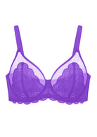 Mermaid Scales Lace Unlined Bra - HSIA