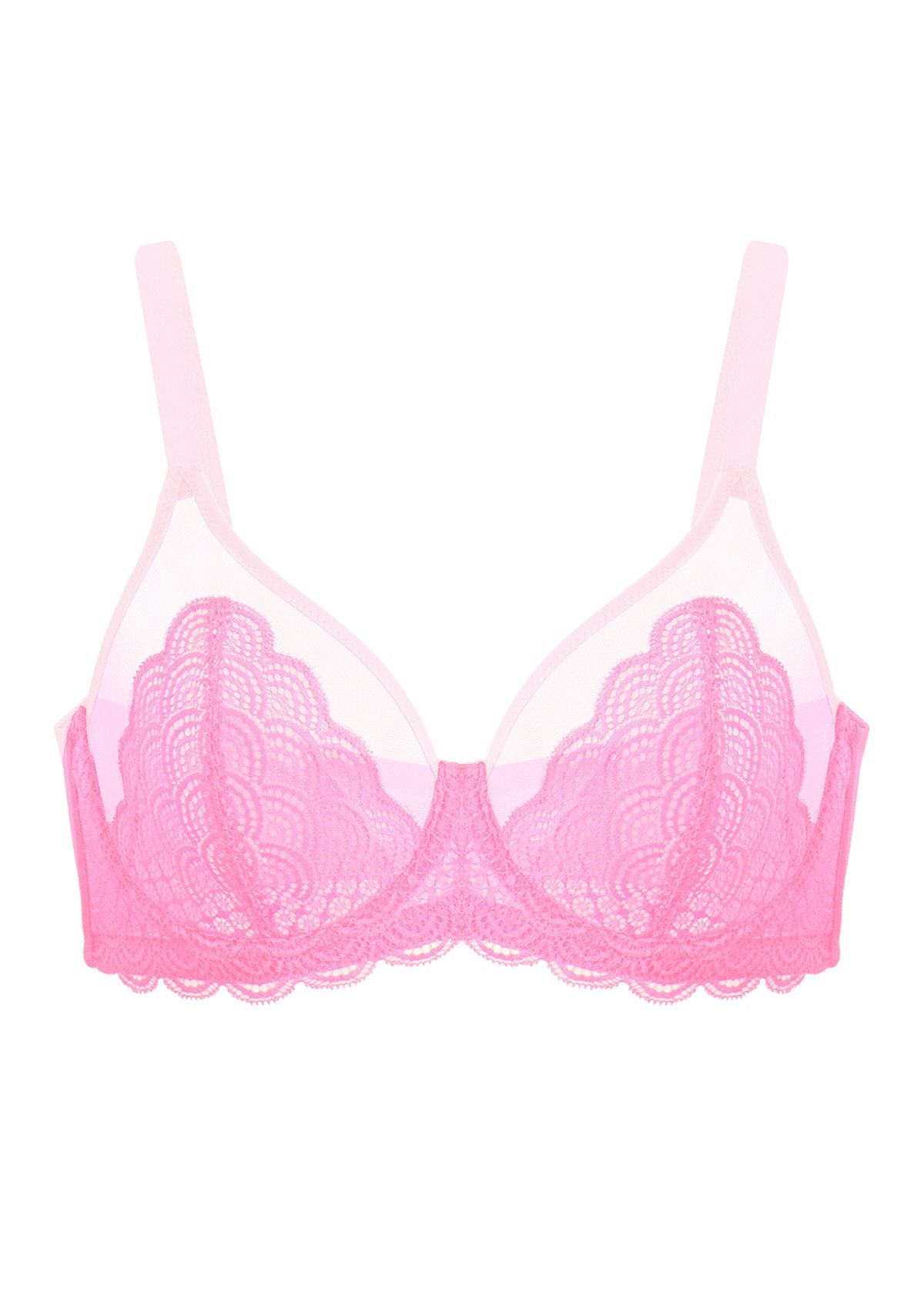 Mermaid Scales Lace Unlined Bra - HSIA