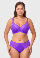 Mermaid Scales Lace Unlined Bra - HSIA