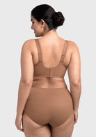 Songful Plus Size Seamless Wireless Supportive Full Coverage Mesh Crossover Bra - HSIA