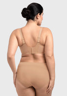 Songful Plus Size Seamless Wireless Supportive Full Coverage Mesh Crossover Bra - HSIA