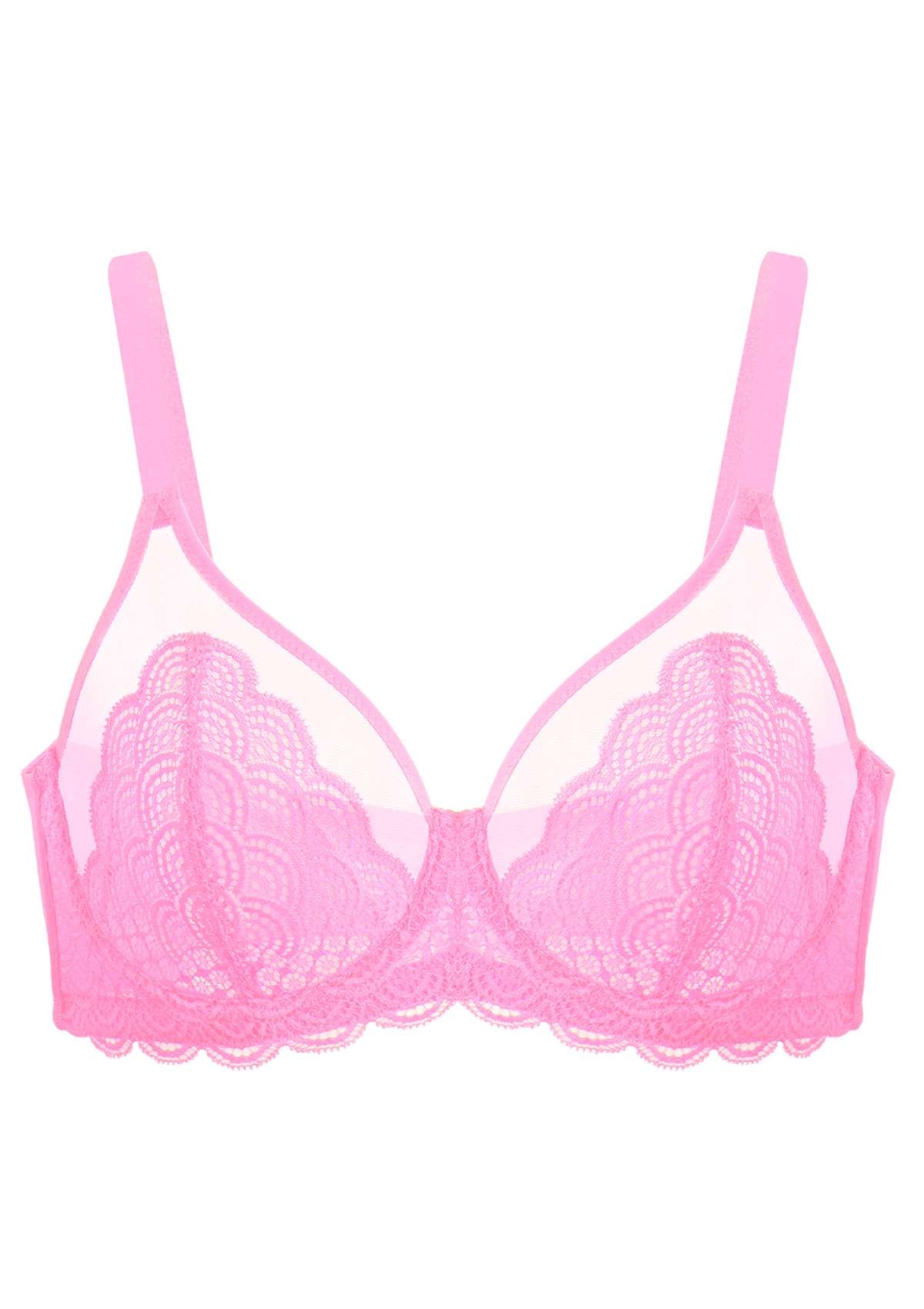 (Cardi B recommends)Mermaid Scales Lace Unlined Bra - HSIA
