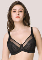HSIA Polka Dot Sexy Black Lace Bra - HSIA