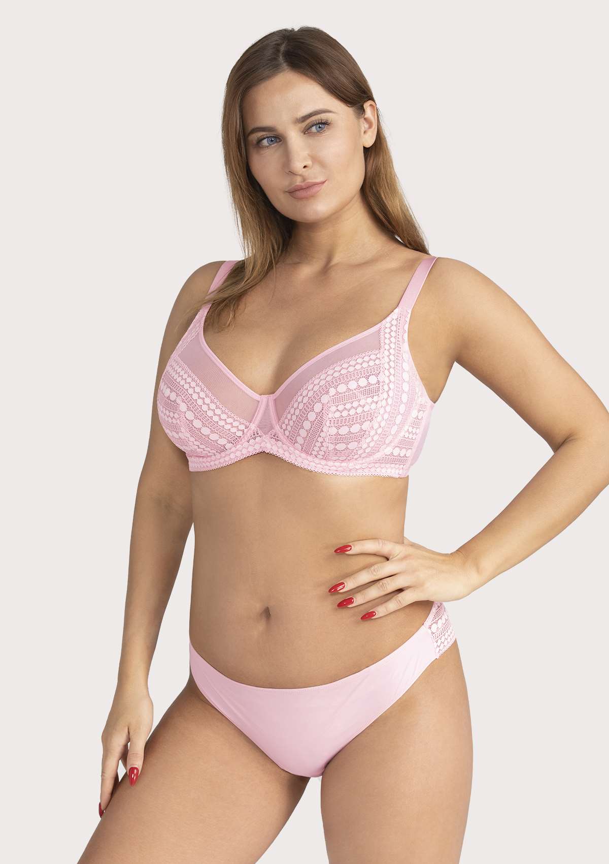 Heroine Polka Dot Sexy Lace Unlined Bra - HSIA