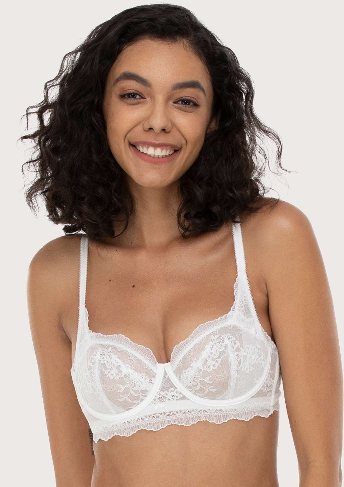 I Do | Petite Floral Lace Unlined Bra - HSIA