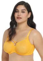 Billie Cross Front Strap Smooth Sheer Mesh Underwire Bra - HSIA