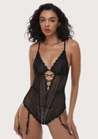 MOMSHIP Unlined Underwire Lace Low Back Teddy - HSIA