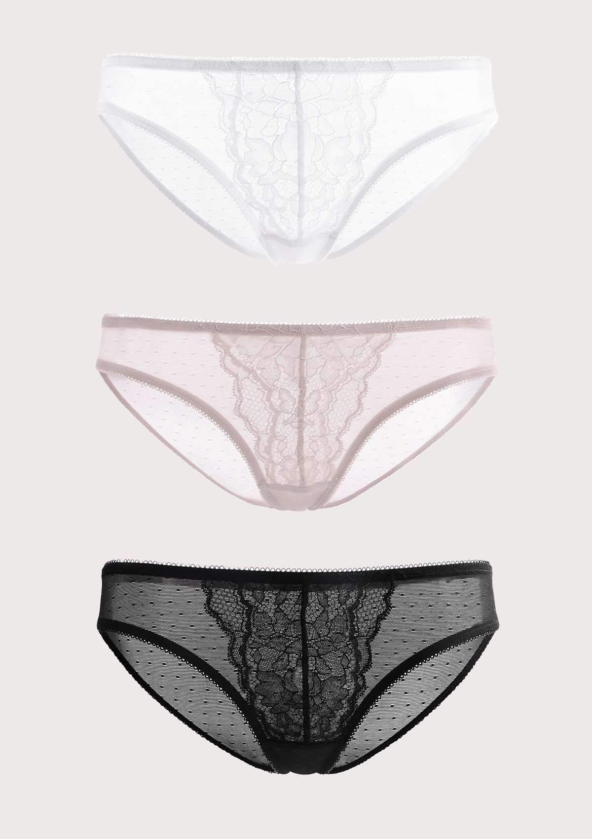 Enchante Lace Bikini Panties 3 Pack - HSIA