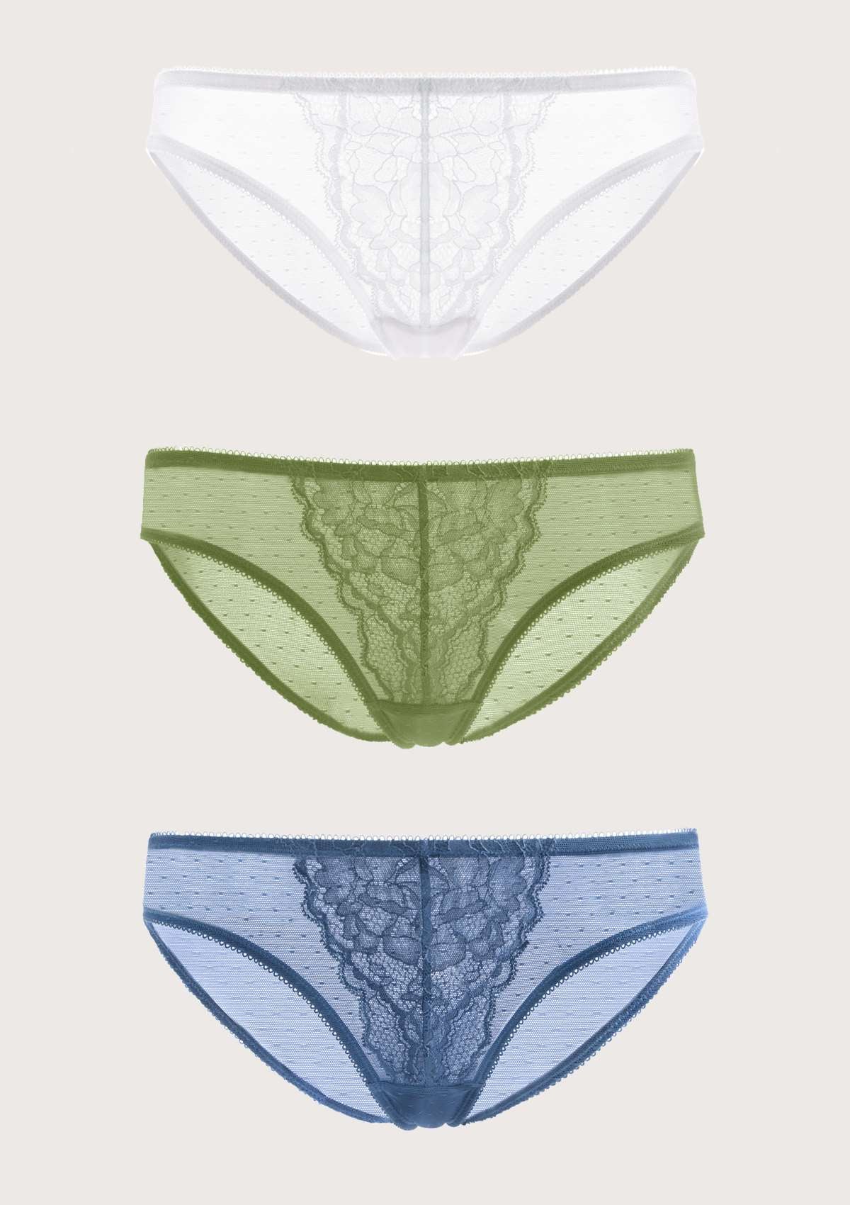 Enchante Lace Bikini Panties 3 Pack - HSIA