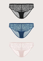 HSIA Blossom Lace Bikini Underwears 3 Pack - HSIA