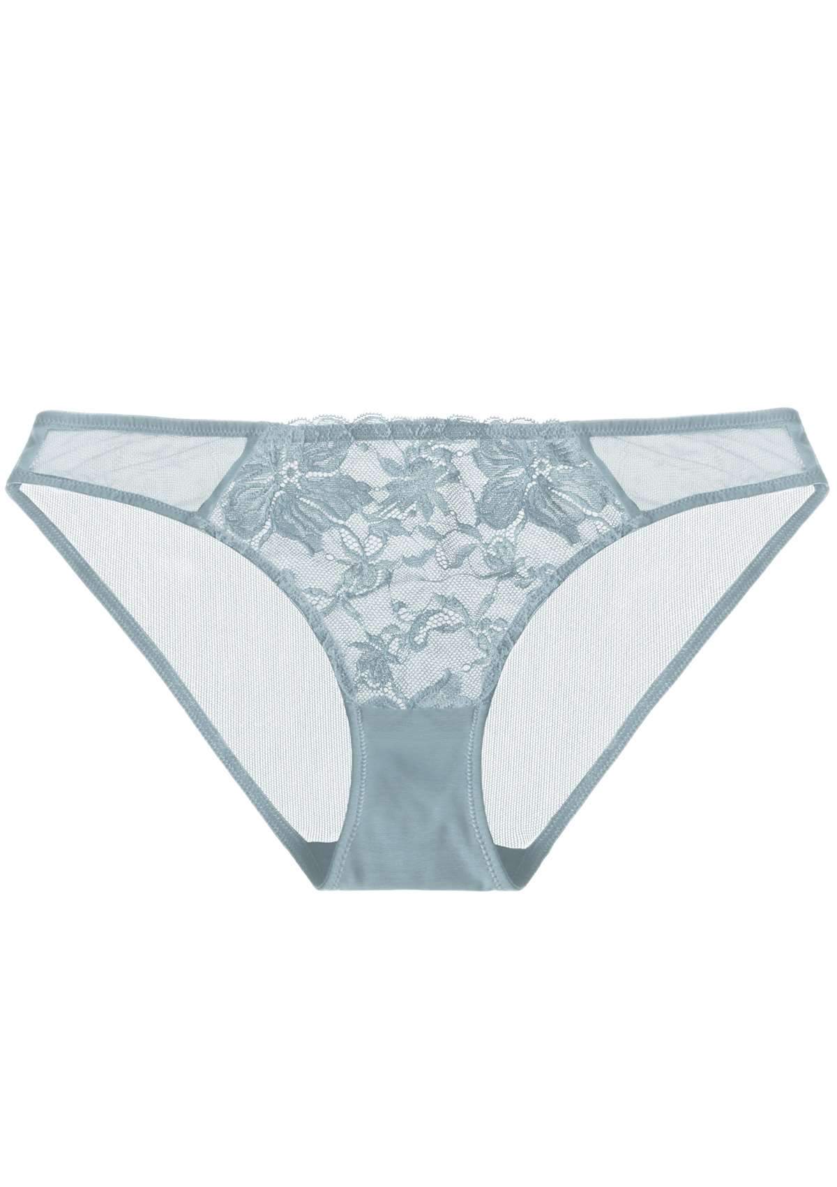 HSIA Breathable Sexy Lace Pewter Blue Bikini Underwear - HSIA