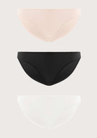 HSIA Ribbed Knit Cotton Bikini Underwear 3 Pack - HSIA