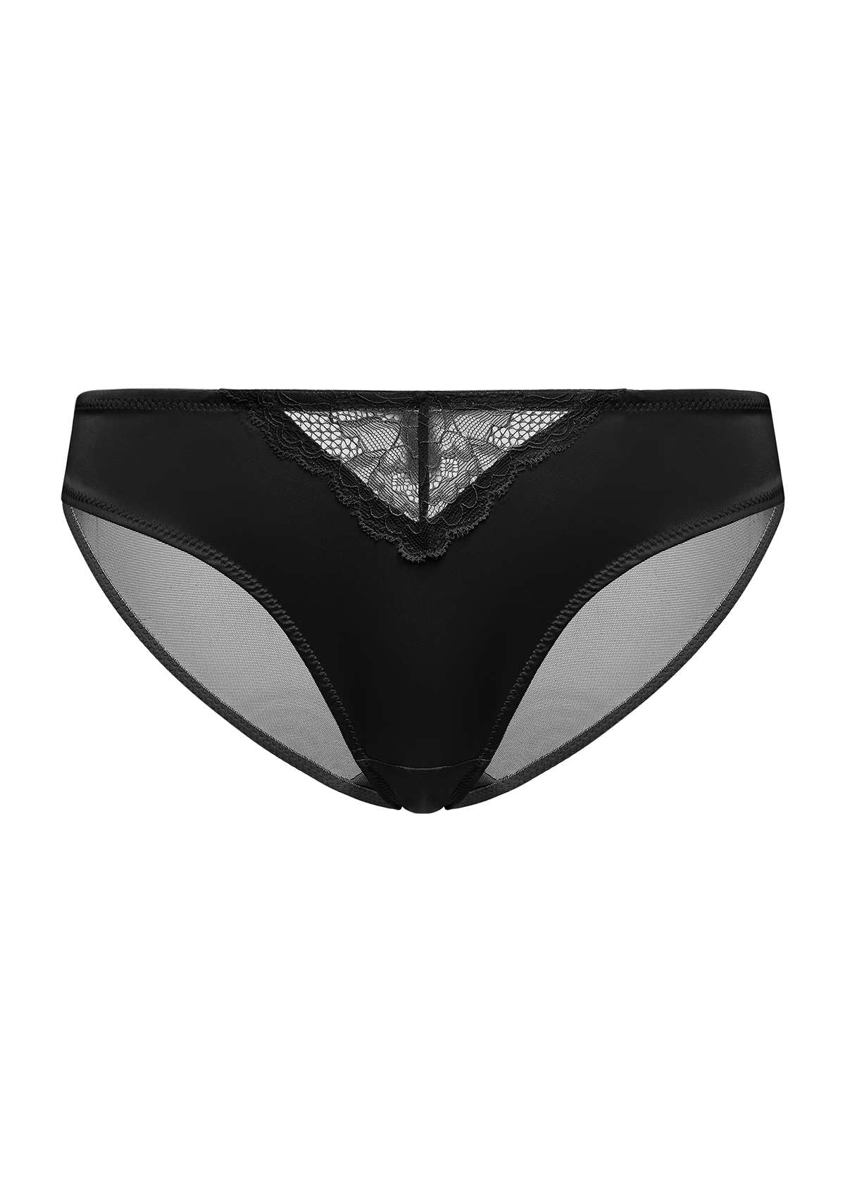 Foxy Satin Floral Lace Bikini Underwear - HSIA