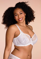 Anemone Unlined Dolphin Lace Underwire Bra - HSIA