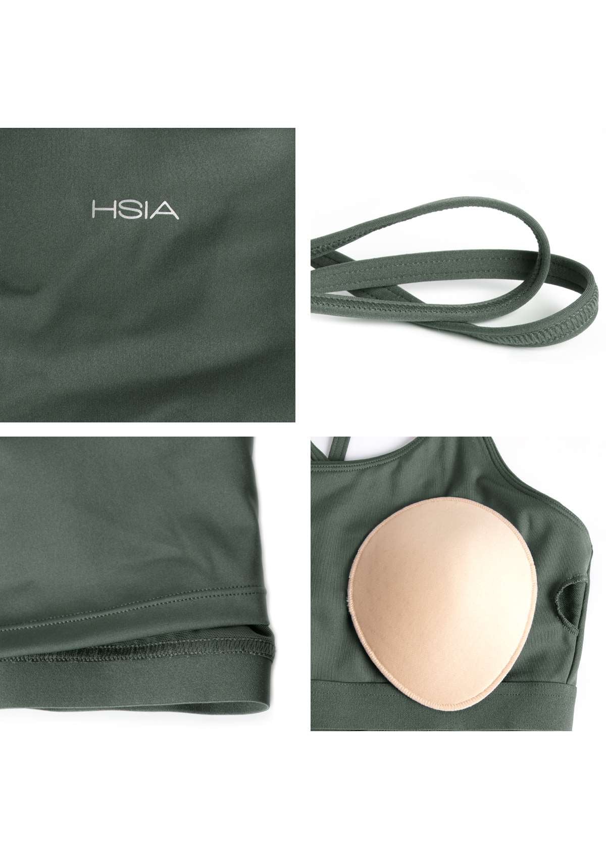 LEAPX Wireless Low-Impact Crisscross Padded Sports Bra - HSIA