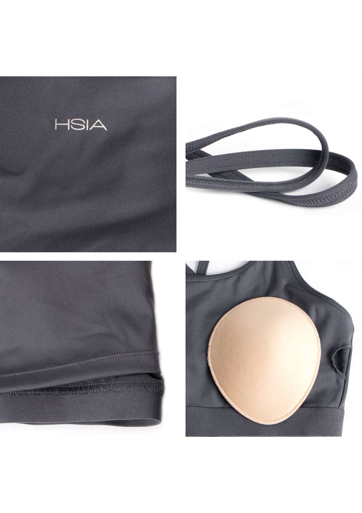 LEAPX Wireless Low-Impact Crisscross Padded Sports Bra - HSIA